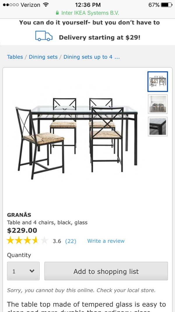 Ikea Granas Table 4 Chairs Glass And Black For In Denver Co Ikea Granas Table 4 Chairs Glass And Black For In Denver Co Offerup