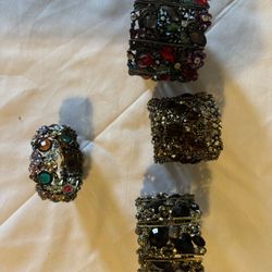 Multicoloured jeweled bangles #festival #rave #glamour Vintage bangles used only once like new  The price for each😊