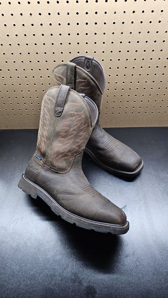 Size 10.5 D Ariat Work Boots Steel Toe