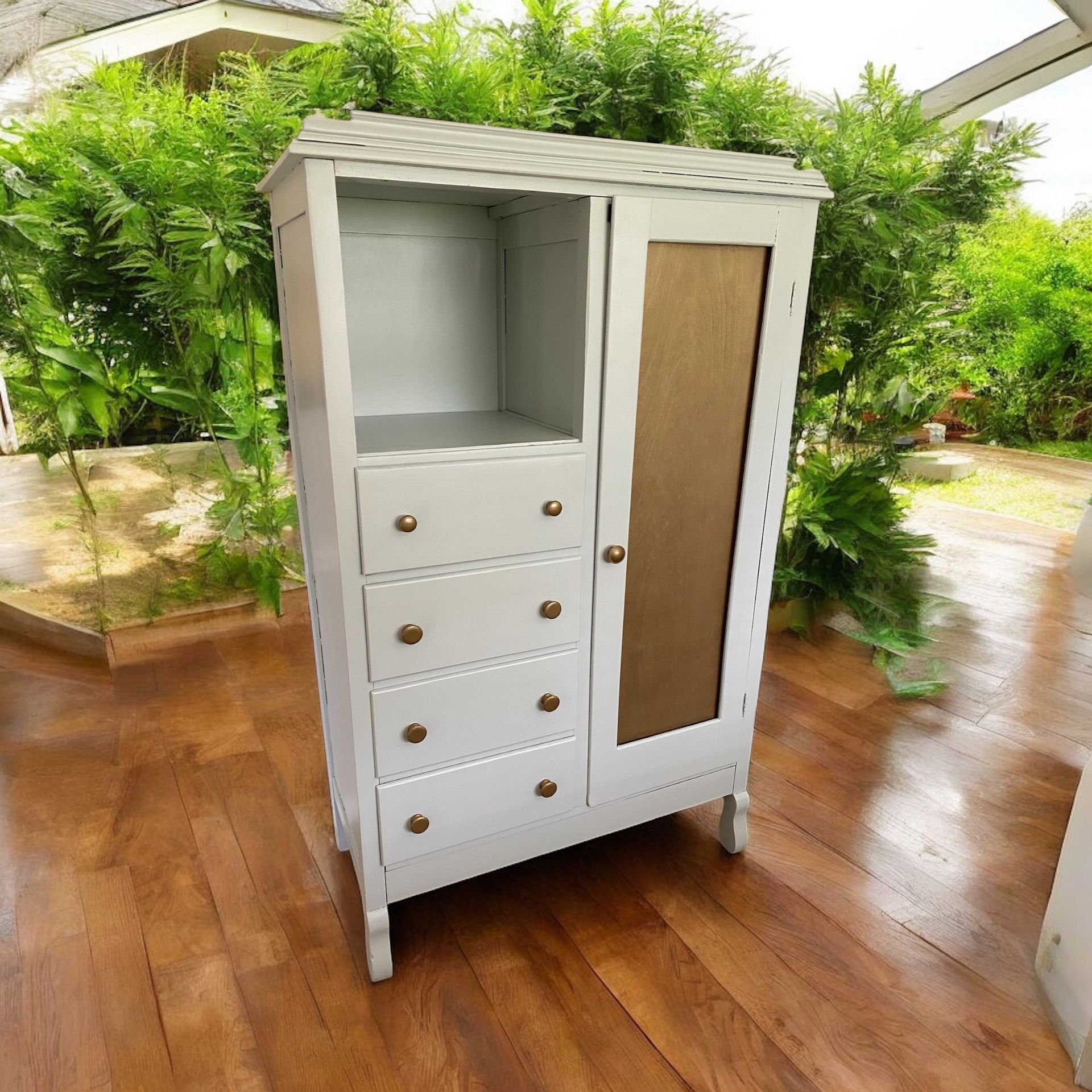 Large Antique Wardrobe Closet Armoire Dresser Cabinet 40x18x64 New