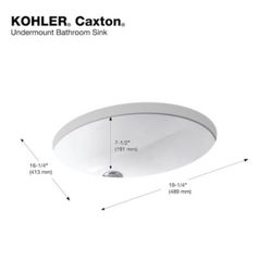 KOHLER UNDERMOUNT WHITE PORCELAIN SINKS NEW