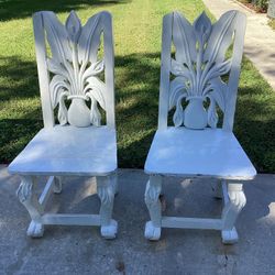 Two Nice Vintage Wood Chairs