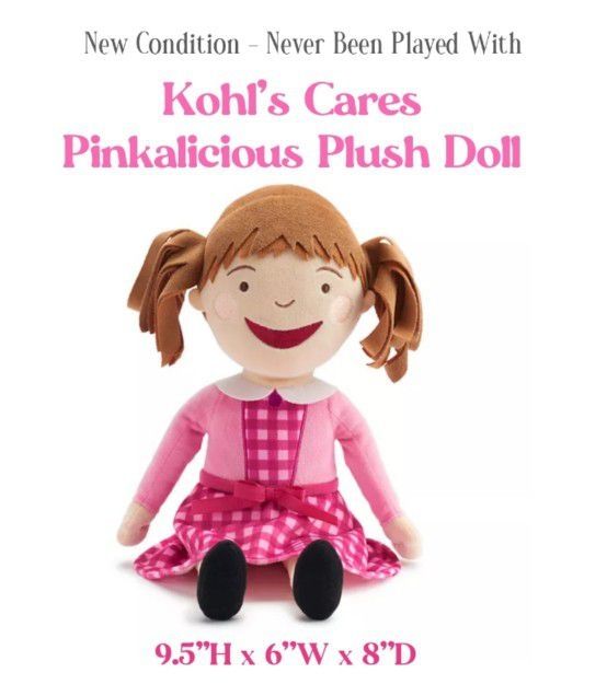 Kohl's Cares Pinkalicious Plush Doll - New Condition