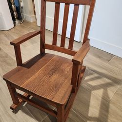 Antique Vintage Child's Rocking Chair - Refinished Solid Wood