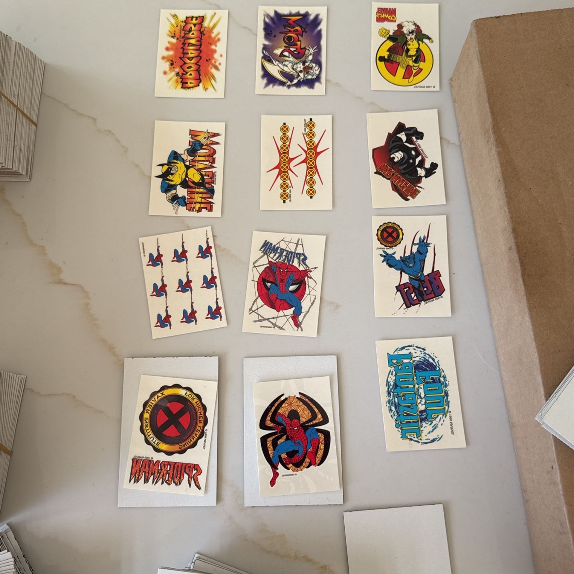 Marvel Water tattoos & Rugrats stickers