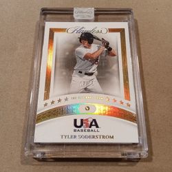 2023 Tyler Soderstrom Panini Flawless Usa Baseball Diamond Gems  Gold #7/10 Sealed Unopened Rookie Card 
