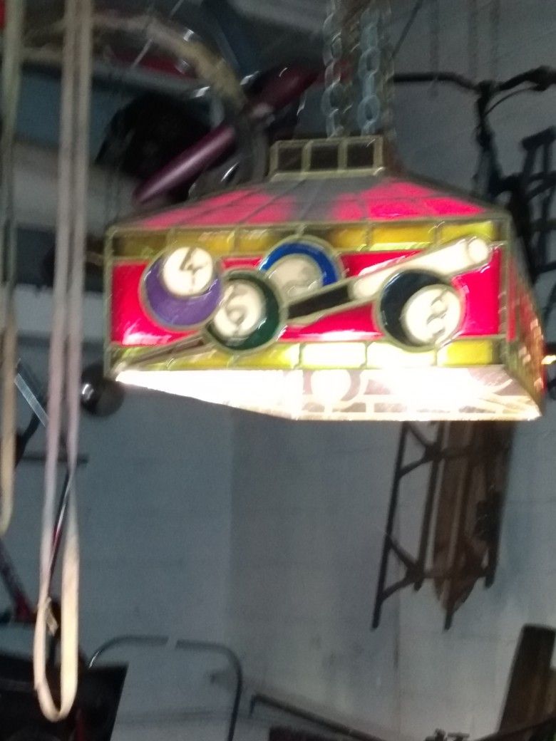 stained Acrylic Billiards Hanging Light