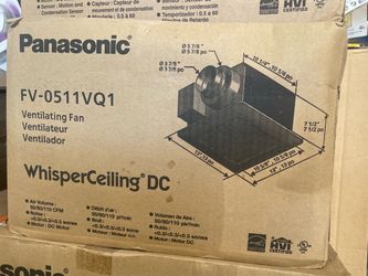 Panasonic WhisperCeiling DC Ventilating Fan FV-0511VQ1