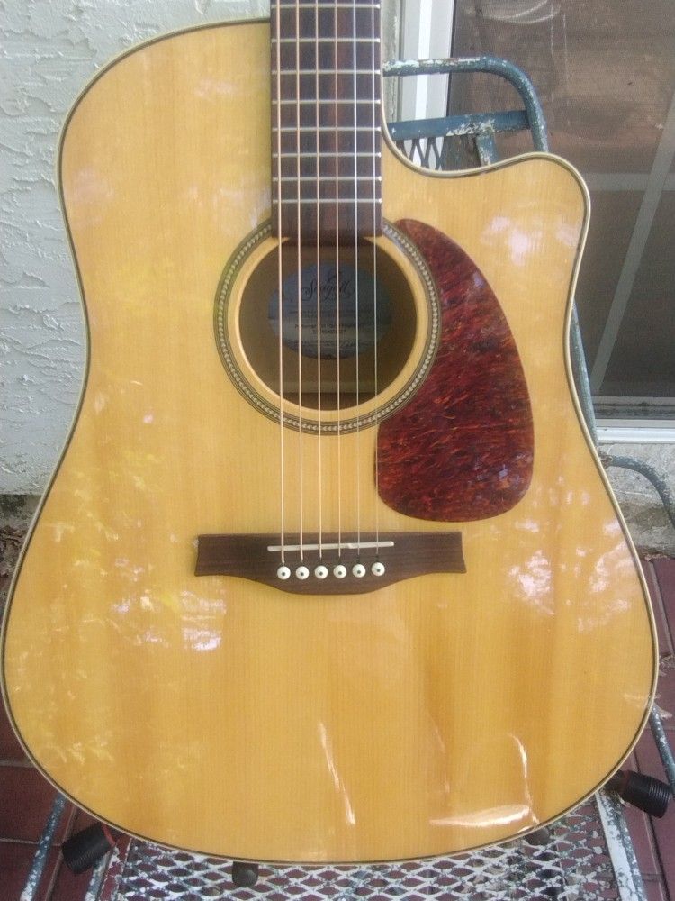 Seagull Performer QW Flame Maple QIT A / E Guitar + case -