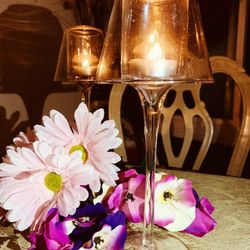 Glass chandeliers