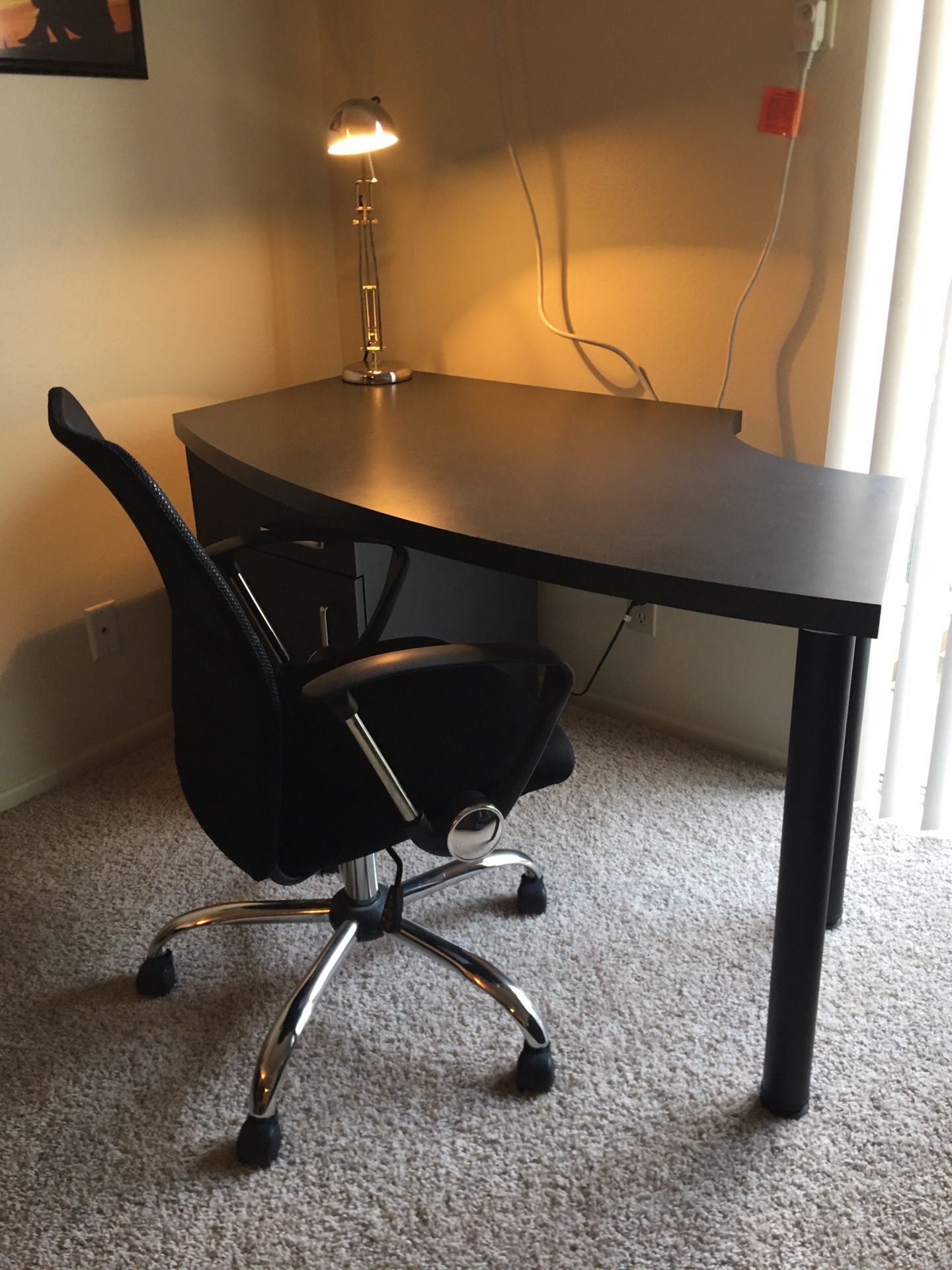 Desk and office chair