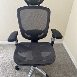 Office Chair, Adjustable with Lumbar, Arm and Head Support