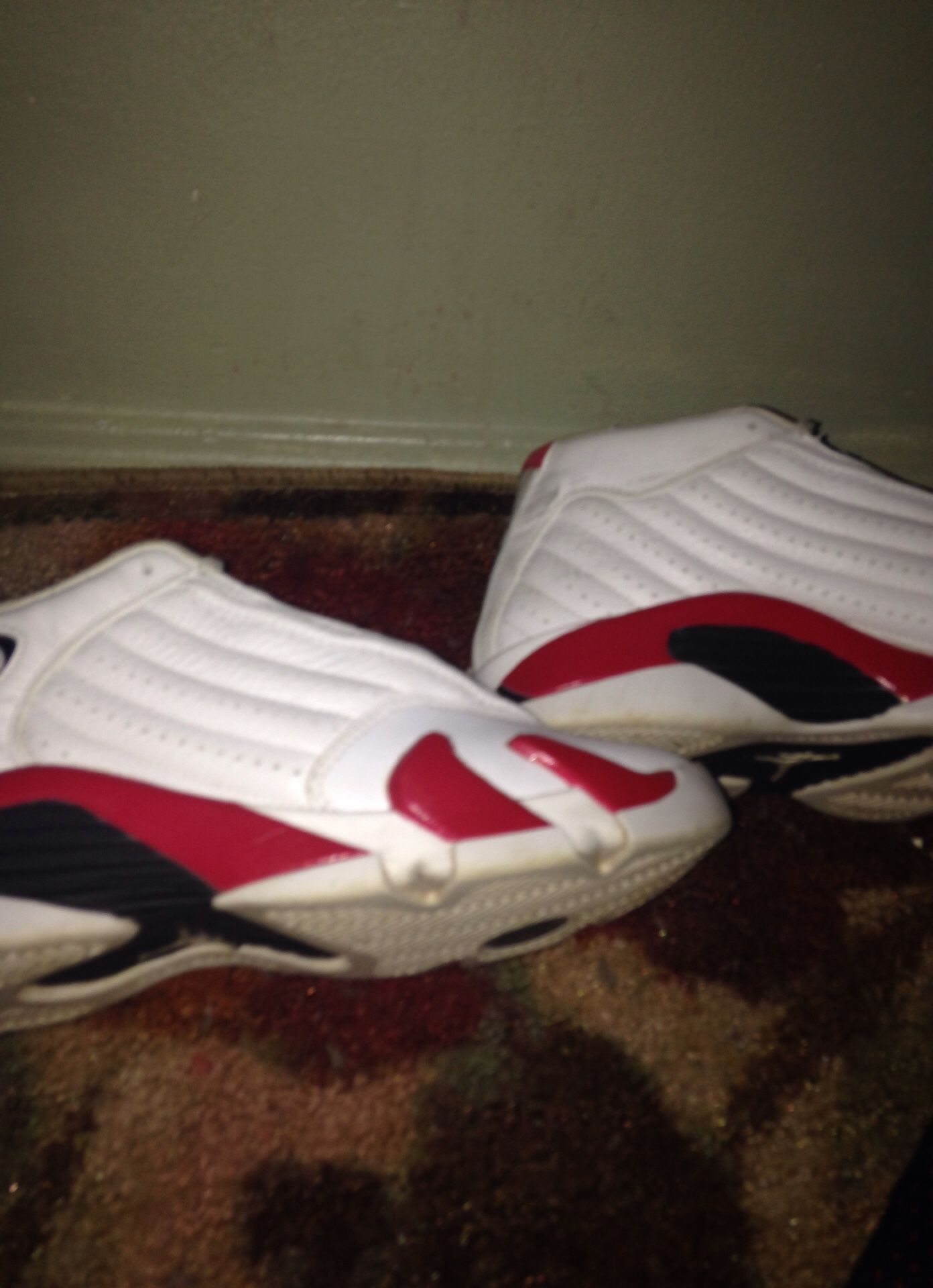 Candy cane Jordan 14s