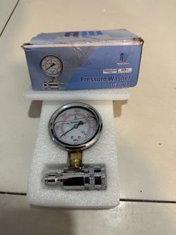 Pressure Washer Gauge, 6000 PSI, 3/8 Inch Quick Connect