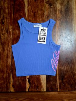 Vale Women's "Vale vs World" Boxcut Tank Top - Periwinkle Blue - Medium