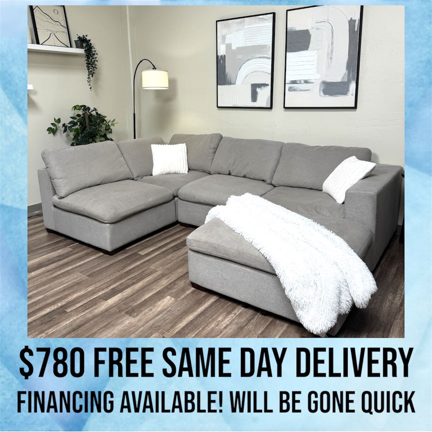 FREE DELIVERY Thomasville Modular Cloud Sectional Couch FINANCING AVAILABLE!