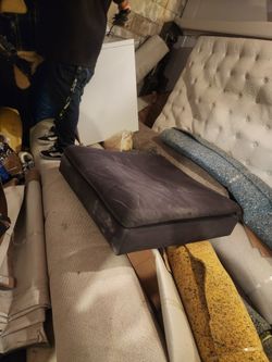 Grey couch ottoman/footrest