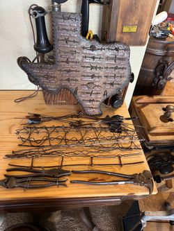 Old fencing samples and tools. With different styles