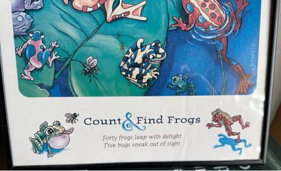 Find and Count Frogs framed art
