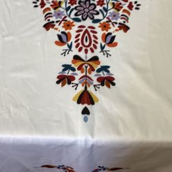 Just Fashion Now, White with Lace Straps. Floral Designin the middle, and floral design at the bottom . Size Large looks like a Medium