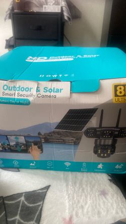 Outdoor solar smart security camera