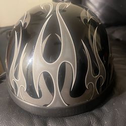 Medium Black Flamed Helmet