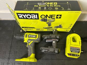RYOBI ONE+ 18V Cordless 1/2 in. Drill/Driver Kit with (2) Compact Batteries and Charger