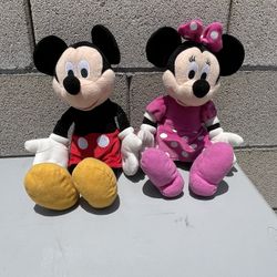 Mickey and Minnie Stuffed Animals