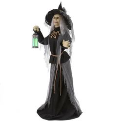 🧙7ft Animated Halloween Witch Lethal Lily w/ LED Lantern - New in Box