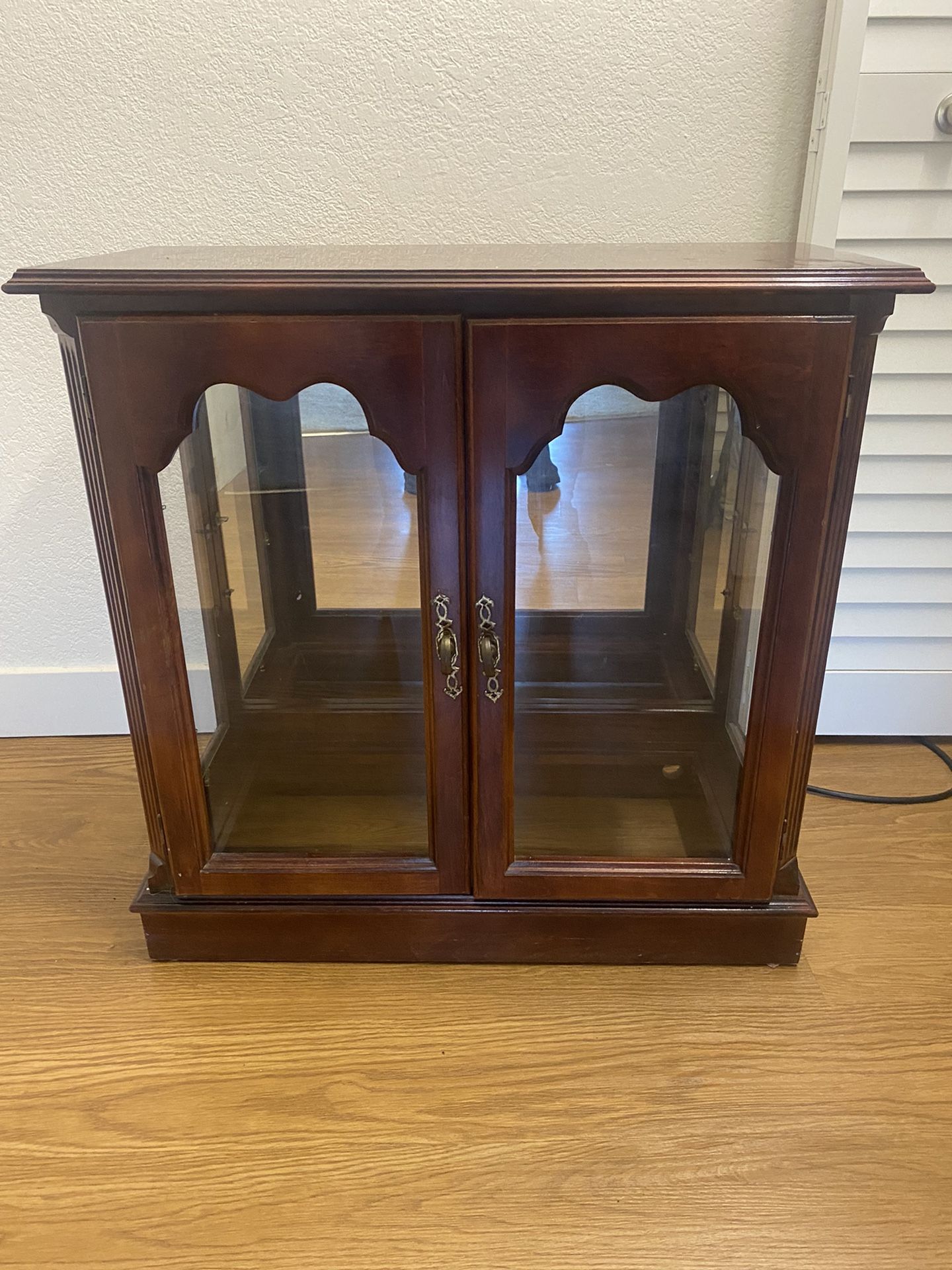 Antique Cherrywood Cabinet - Mirrored Inside