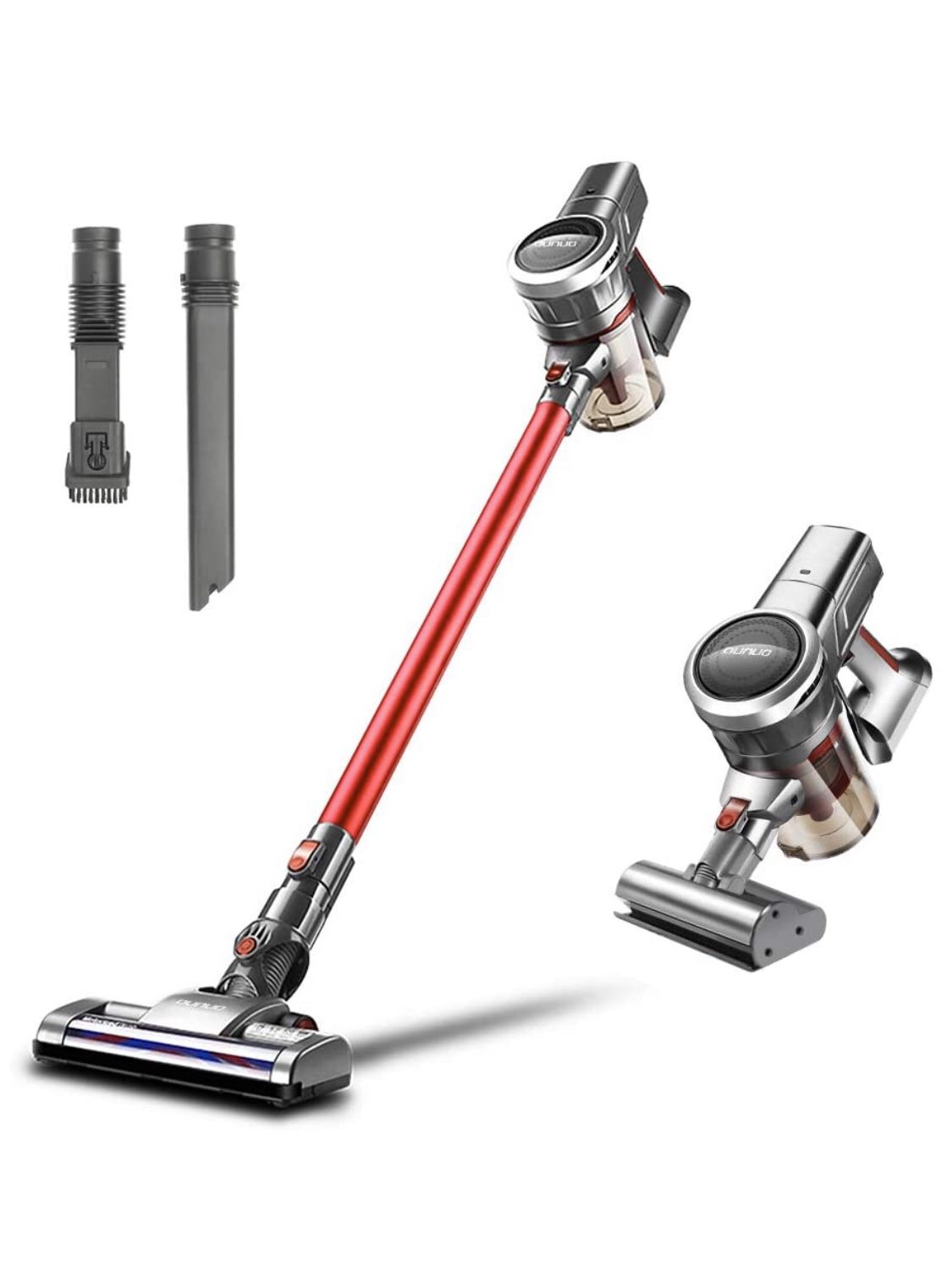 OUNUO Cordless Stick Vacuum Cleaner with Extra Brush, Portable Lightweight 3 in 1 Cordless Vacuum with 9000Pa Suction for Floor Carpet Laminate Tile