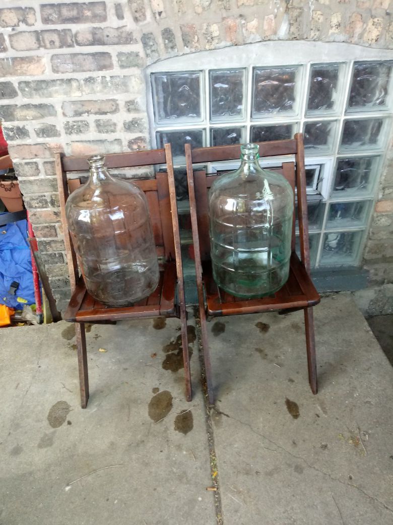 Antique glass jugs