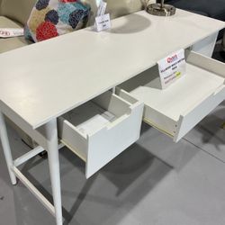 Brand New Project 62 Elwood White Writing Desk With 3 Drawers