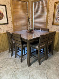 kitchen table with six chairs