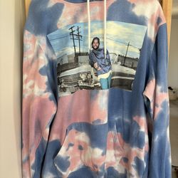 Boyz N The Hood Pullover Tye Dye Men Sz XL DoughBoy Hoodie Ice Cube Pink Blue