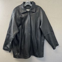 Women’s Black Genuine Leather Coat Jacket