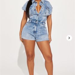 Denim romper (L)