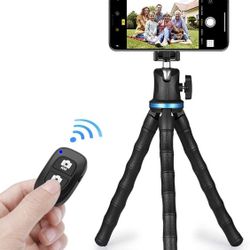 Phone Tripod, UBeesize 12 Inch Flexible Cell Phone Tripod Stand Holder with Wireless Remote Shutter
