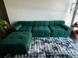 Emerald green couch