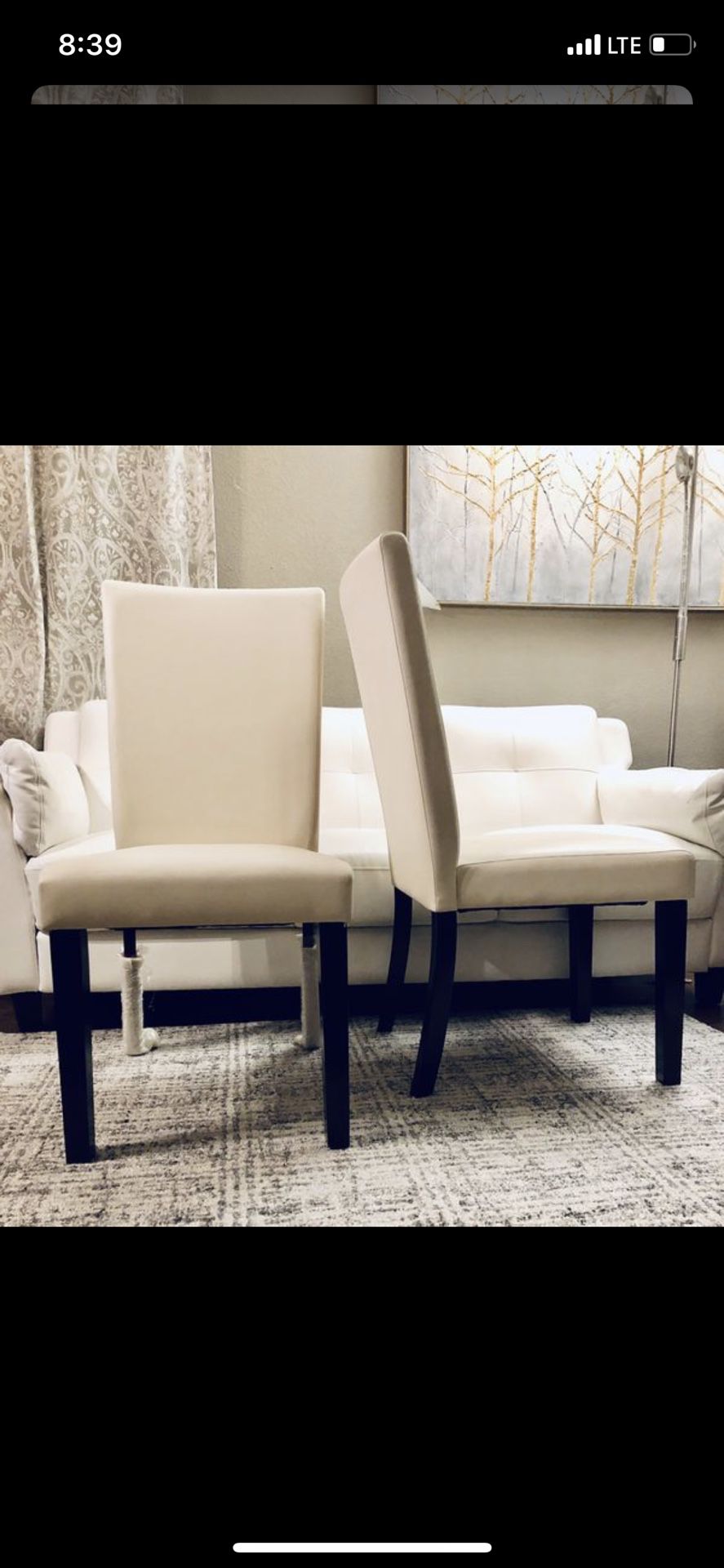 ⭐️New Corliving Atwood cream leatherette dining chair Set. P/U by ASHLAN AND TEMPERANCE IN CLOVIS
