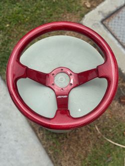 Red Carbon Fiber Steering Wheel
