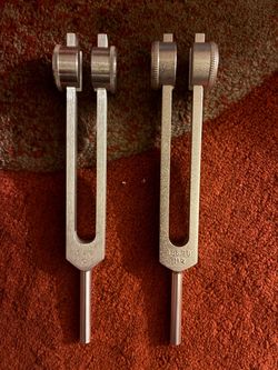 128 hz and 136 hz weighted tuning forks