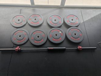 ETHOS 205 LB. Olympic Rubber Bumper Plate Set