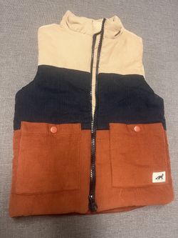 Telluride Clothing Company Toddler 2T Colorblock Corduroy Vest ā Fleece Lined, New with Tags