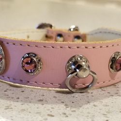 Crystal Leather Collar 