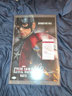 Chris Evans Autograph 11x17 Captain America
