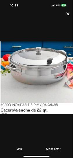 VIDA SANA Cacerola ancha 22 qt