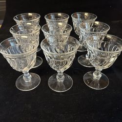 Fostoria Colony Water Goblets Nine (8 oz)