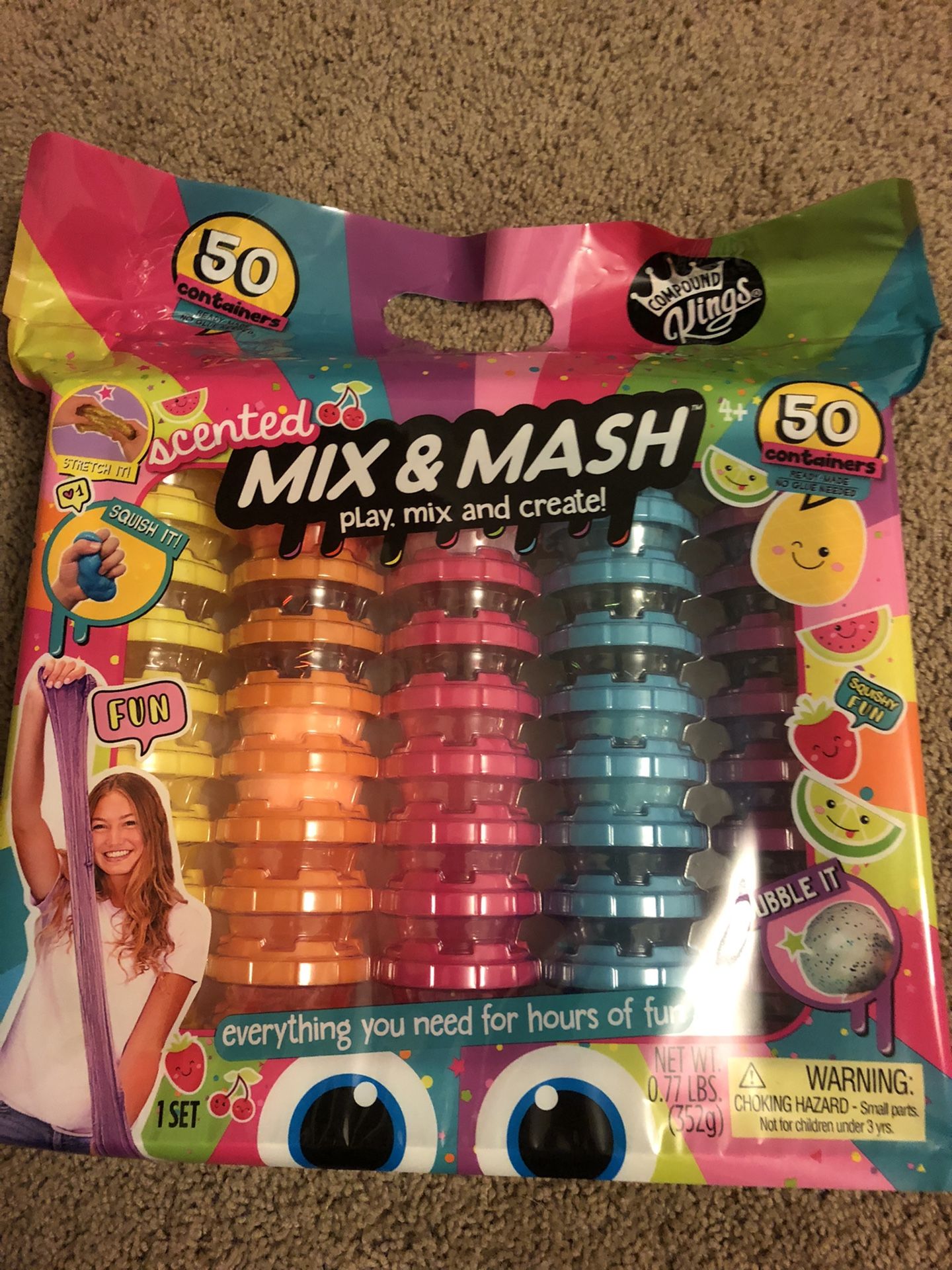 50 Tubs Of Multi Color Putty
