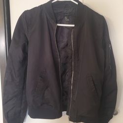 Forever 21 Black Bomber Jacket Women's Small